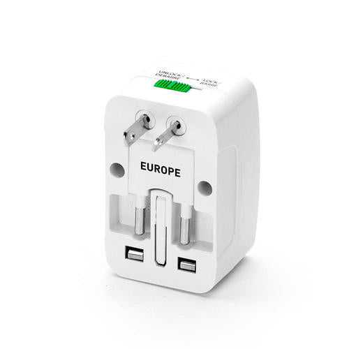 Universal Travel Adaptor Worldwide for 150+ Countries, International Power Charger, European Adapter, Wall Charger Power Plug for USA EU UK AUS ,Compatible with iPod, iPhone.