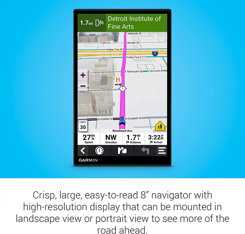 Garmin Drive Smart 86/ 8 Inch GPS Navigator with High-Resolution Maps and Garmin Voice Assist/  010-02471-00