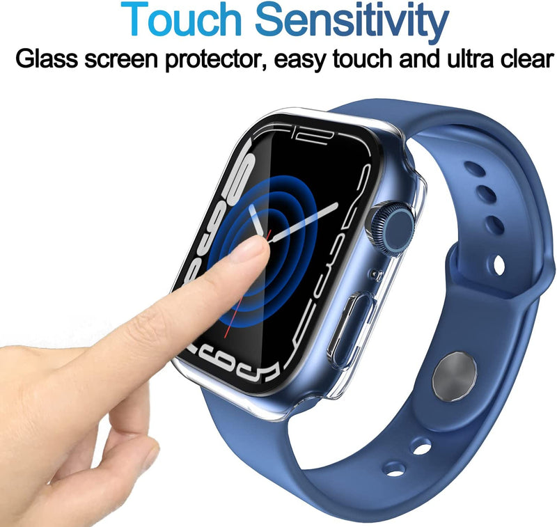 Apple Watch 45mm Transparent Pc+Glass case