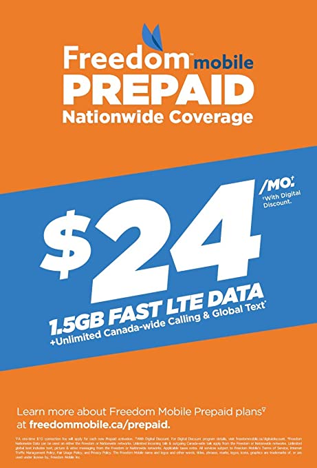 Freedom Mobile Multi Sim Card- Freedom Mobile Sim Card Prepaid- Non-Activated Sim Card Supporting Nano, Micro and Standard Sim Devices
