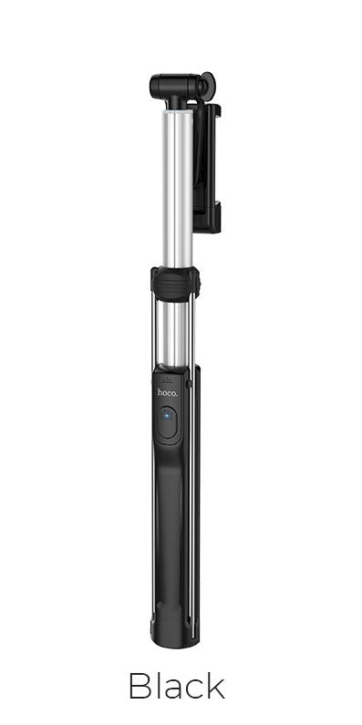 HOCO K10B Magnificent wireless Selfie Stick/Tripod Wireless Monopod/with Rechargeable Light & Rechargeable Removable Wireless Remote (1.6m)Black