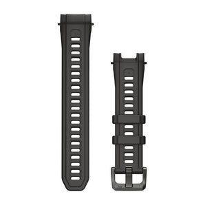 22 mm Watch Bands (Instinct® Crossover AMOLED), Charcoal Silicone with Metal Buckle