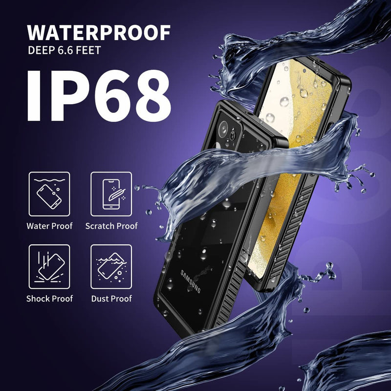 DropProof Waterproof SnowProof DirtProof Clear Case Samsung S23/ S23 Plus/ S23 Ultra