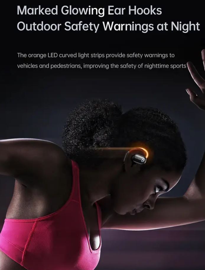 Awei TZ13 Wireless Over-Ear Earphones with ANC, Cool Appearance Design, Perfect for Night Running and Dark Environments