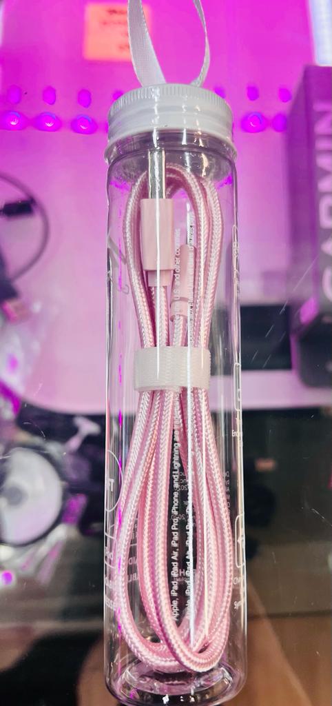 Apple USB to Lightning MFI Certified Braided Cable 3ft and 6ft- Pink/ Purple/Zebra Color