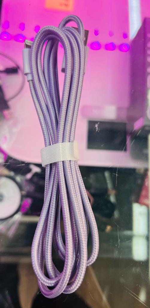 Apple USB to Lightning MFI Certified Braided Cable 3ft and 6ft- Pink/ Purple/Zebra Color