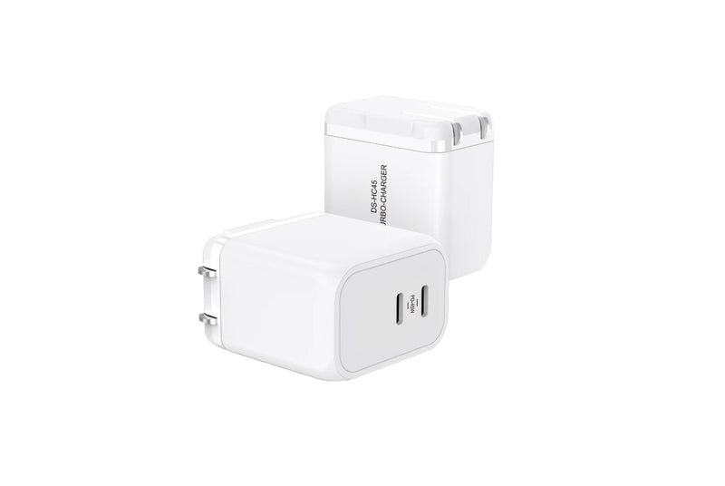 DS-HC45 45W Dual Port Power Turbo-Charger for Phones, iPads & Tablets