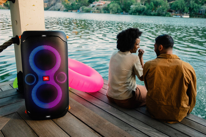 JBL PartyBox 110 Portable Party Speaker with 160W Powerful Sound, Built-in Lights with up to 12 Hours of Playtime (Black)/JBLPARTYBOX110AM