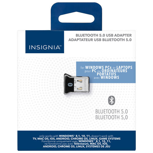 Insignia Bluetooth 5.0 USB Adapter, Black- A Stock