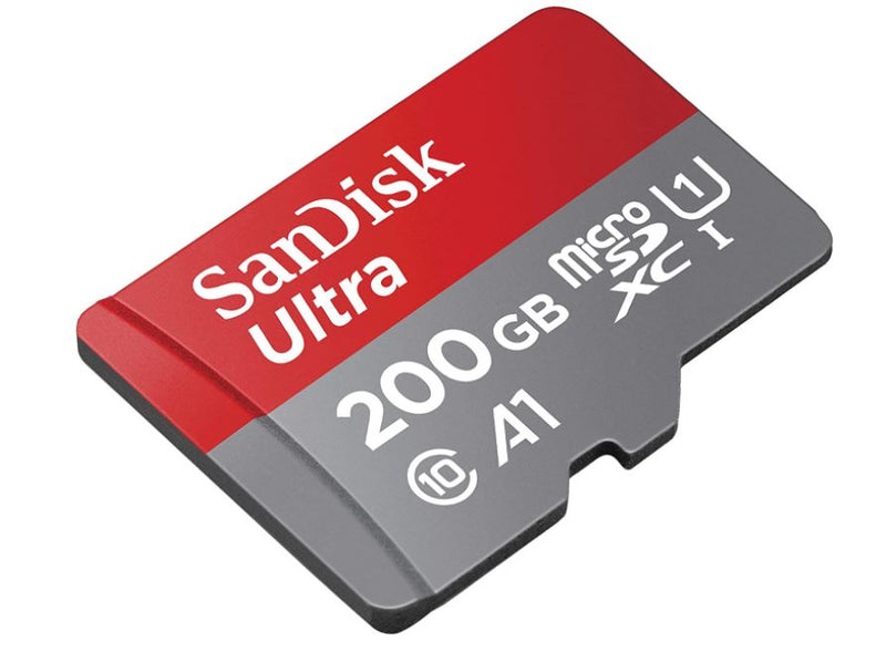 SanDisk 200GB Ultra Microsdxc UHS-I Memory Card with Adapter - 100MB/S, C10, U1, Full HD, A1, Micro SD Card - SDSQUAR-200G-GN6MA/ 619659162078