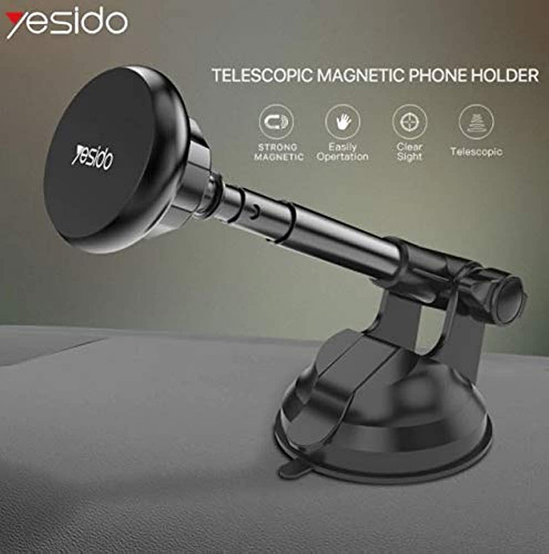 Yesido C41 Magnetic Retractable 360 degree rotation Car Holder Black