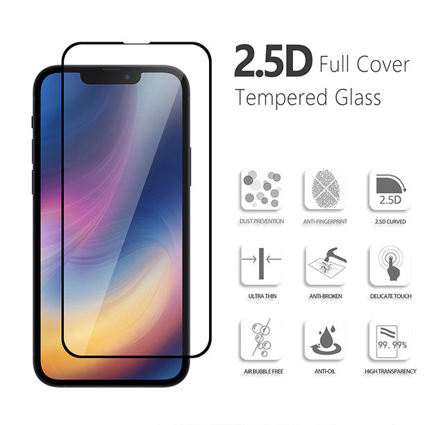 Double Spade Japanese Tempered Glass for iPhone 13 Pro Max / 6.7 inch 2.5D (Full Glue)(Full Cover)(Single No Packaging)