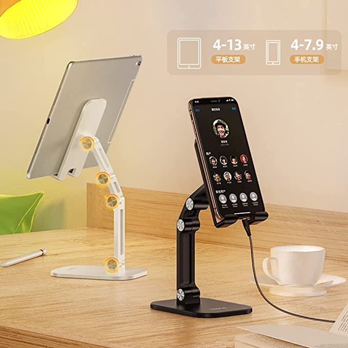 HOCO PH34 Folding Desktop Stand for iPhone/Samsung/Huawei/LG/iPad/Tablet (Black)