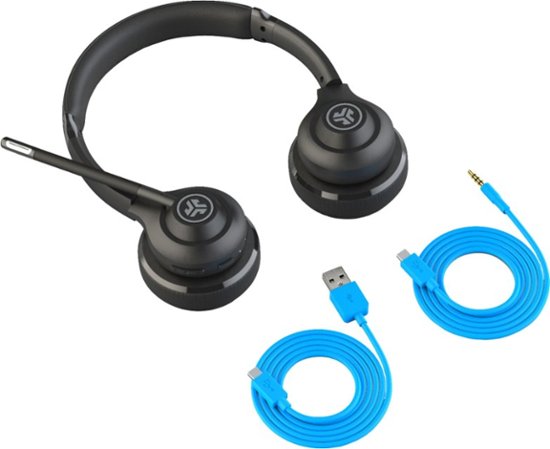 JLab Go Work Wireless Bluetooth On-Ear Headset/Black- A Stock