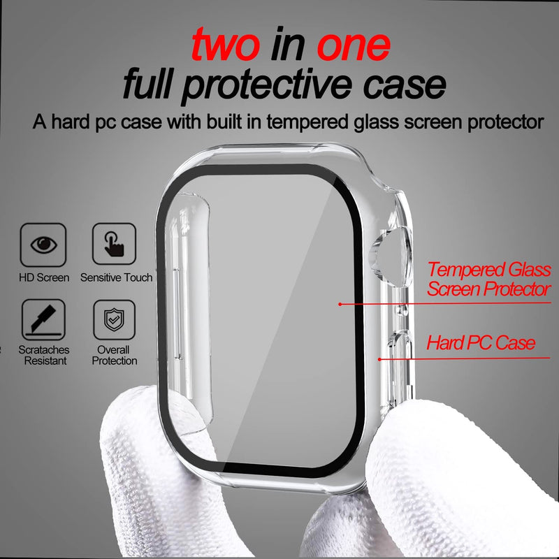 Apple Watch 45mm Transparent Pc+Glass case
