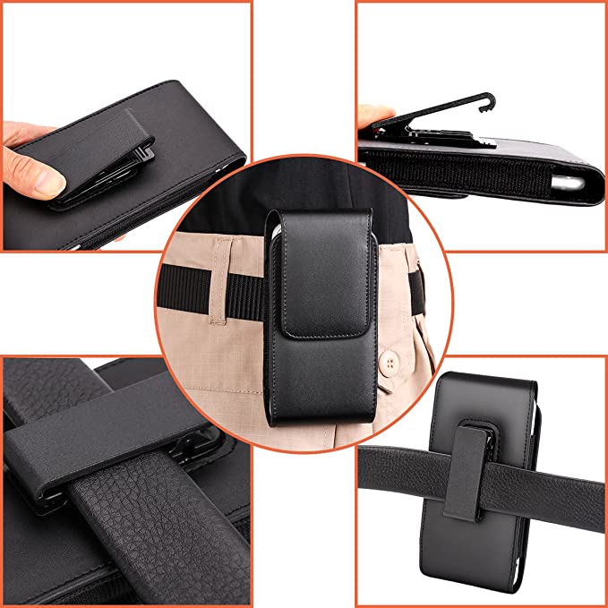 VERTICAL POUCH with Rotating Belt Clip 5.2" for iPhone 6/6s/X/XS/XR