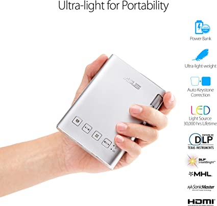 Asus ZenBeam E1 Pocket Projector for TV-sized Entertainment/HDMI MHL Pico/889349316719/A-Stock