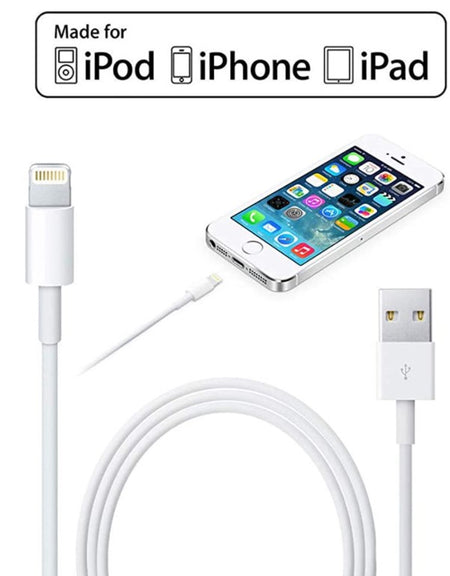 Apple MFi Certified Lightning to USB Cable Compatible iPhone Xs Max/Xr/Xs/X/8/7/6s/6plus/5s,iPad Pro/Air/Mini,iPod Touch White 1M/3.3FTA-Stock