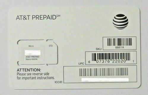 At&T Multi Sim Card- AT&T Multi-Sim Card - Non-Activated Sim Card Supporting Nano, Micro and Standard Sim Devices