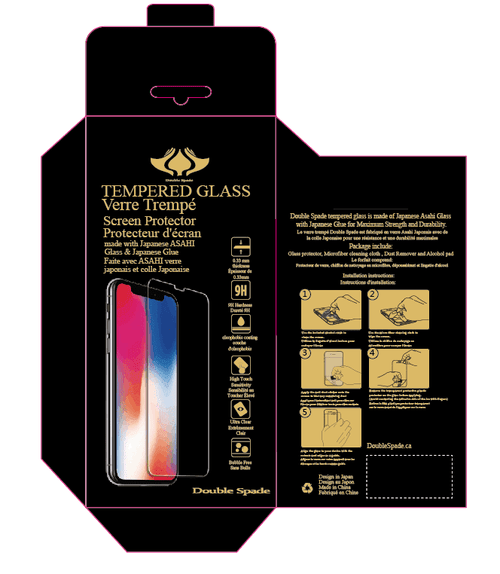 iPhone 12 MINI/5.4" Double Spade Privacy Japanese Tempered Glass (Single No Packaging)