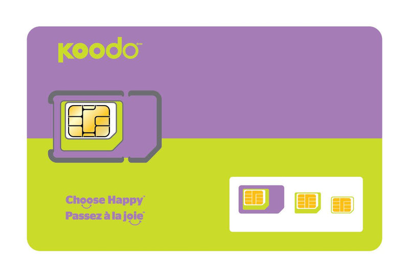 Koodo Multi Sim Card- Koodo Multi-Sim Card - Non-Activated Sim Card Supporting Nano, Micro and Standard Sim Devices