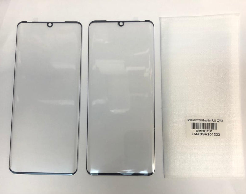 Double Spade Japanese Tempered Glass for LG Velvet/ LM-G900N/LM-G900W/LM-G900EM/6.8 inch/Black Border/ (Fully Covered)(Single No Packaging)