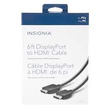 Insignia 1.8m (6 ft.) 4K Ultra HD DisplayPort Cable-A Stock