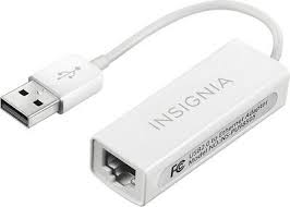 Insignia USB to Ethernet Adapter/White -A Stock