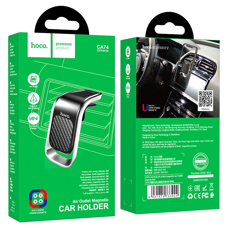 Air Outlet Magnetic Car Holder Hoco CA74 Black