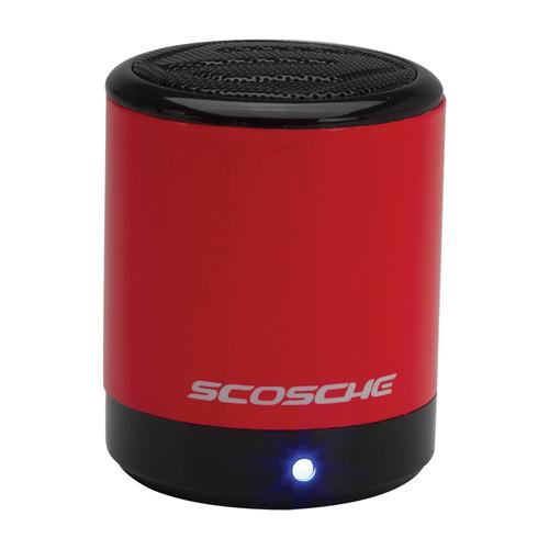 Scosche Boom Can Compact Wireless Bluetooth Speaker/boomCAN BT, Red
